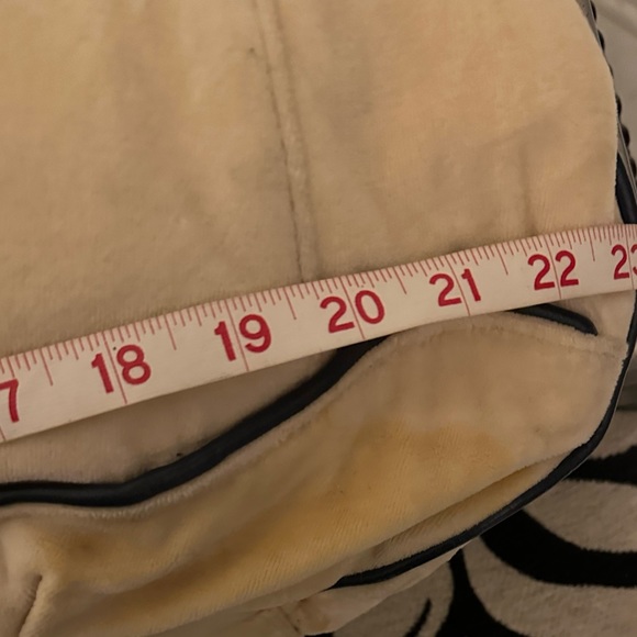 Stunning bling ivory velour juicy couture bag with huge bling bow keychain - Picture 11 of 14